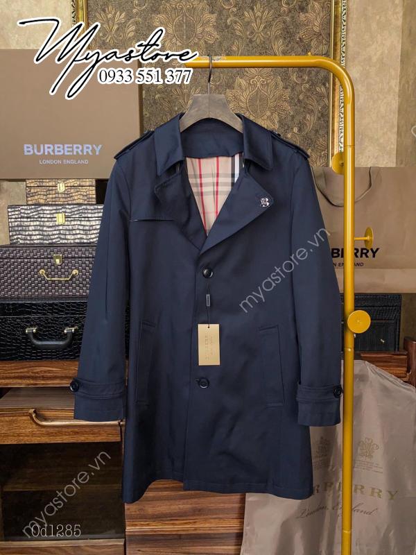 Áo khoác dài BURBERRY xanh than siêu cấp về trả khách