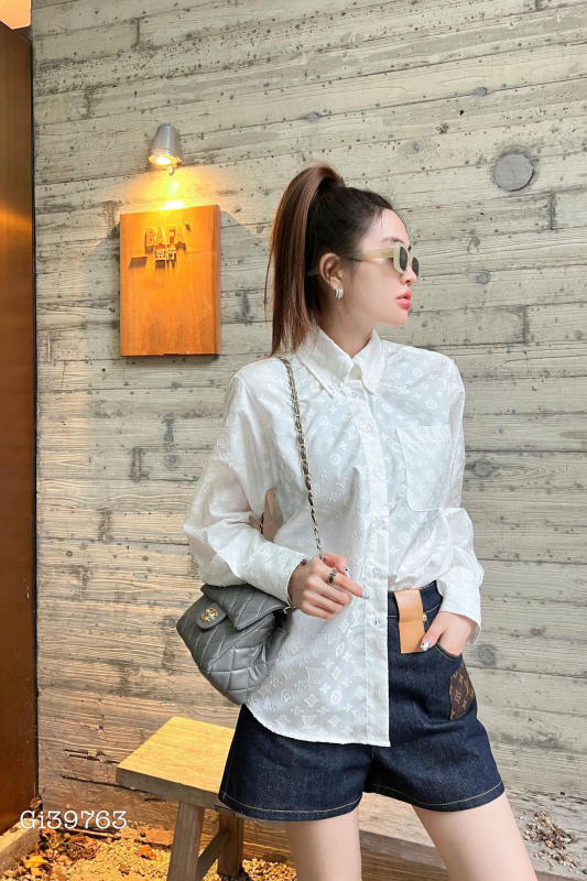 Áo sơ mi Louis Vuitton jacquard siêu cấp 1:1