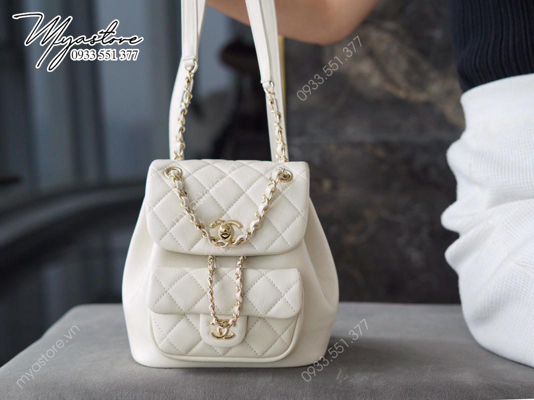 Balo nữ Chanel Duma siêu cấp 1:1 màu trắng