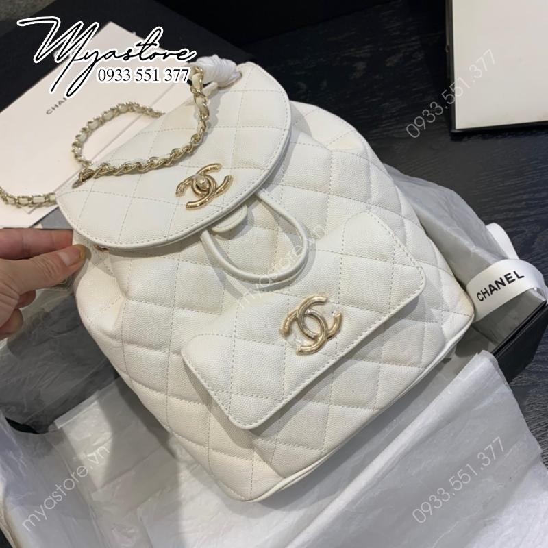 Balo nữ Chanel siêu cấp 1:1 màu trắng sữa