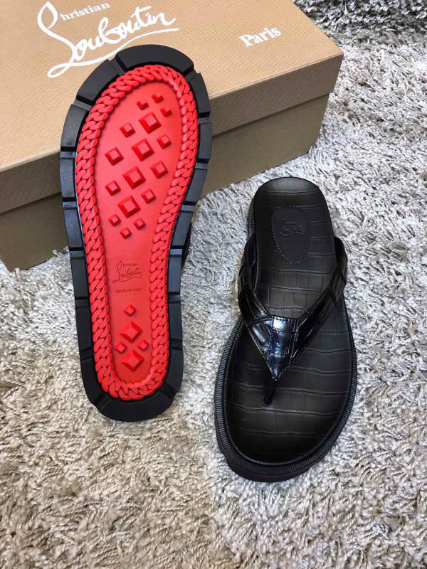 Dép nam Christian Louboutin da cá sấu siêu cấp 1:1