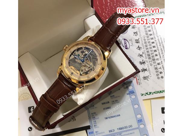 Đồng Hồ nam Patek Philippe mặt vàng dây da về trả khách