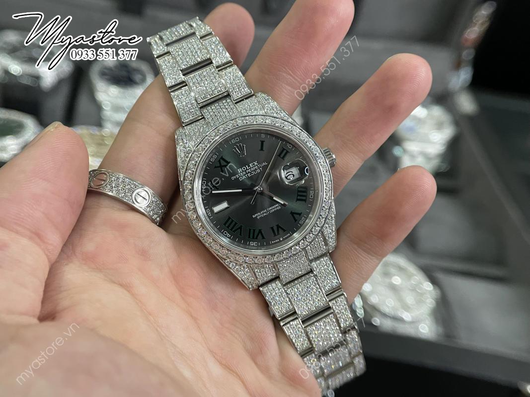 Đồng hồ nam Rolex Datejust Clean Calibre mặt đen siêu cấp 1:1