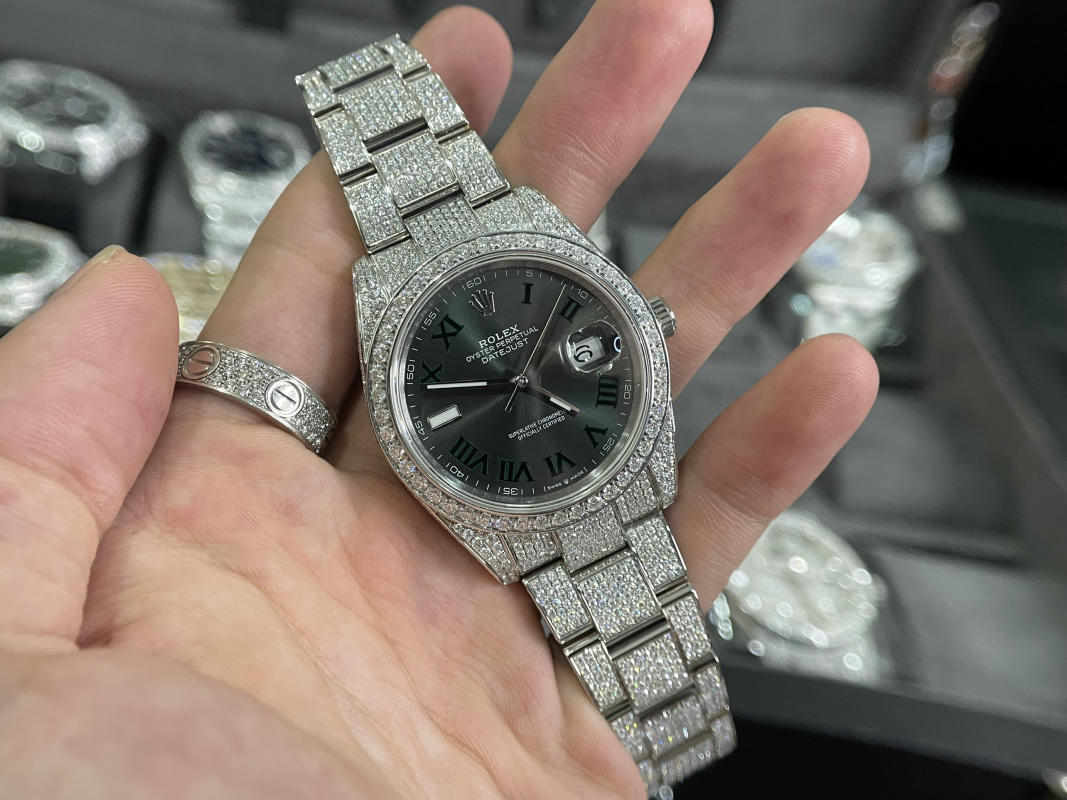 Đồng hồ nam Rolex Datejust Clean Calibre mặt đen siêu cấp 1:1