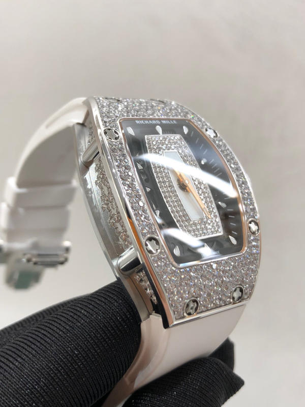 Đồng hồ Richard Mille Diamond trắng mặt trắng siêu cấp 1:1