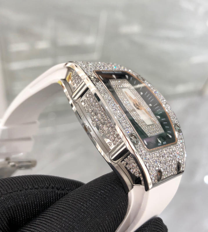 Đồng hồ Richard Mille Diamond trắng mặt trắng siêu cấp 1:1