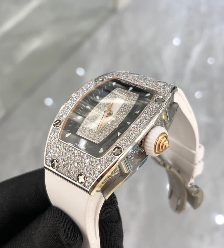 Đồng hồ Richard Mille Diamond trắng mặt trắng siêu cấp 1:1