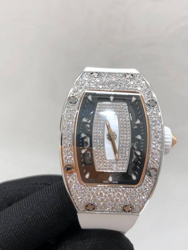 Đồng hồ Richard Mille Diamond trắng mặt trắng siêu cấp 1:1