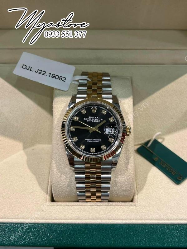 Đồng hồ Rolex date just black dial siêu cấp 1:1