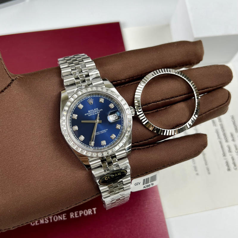 Đồng hồ Rolex DateJust Clean 41 New 2023 Blue Dial siêu cấp 1:1