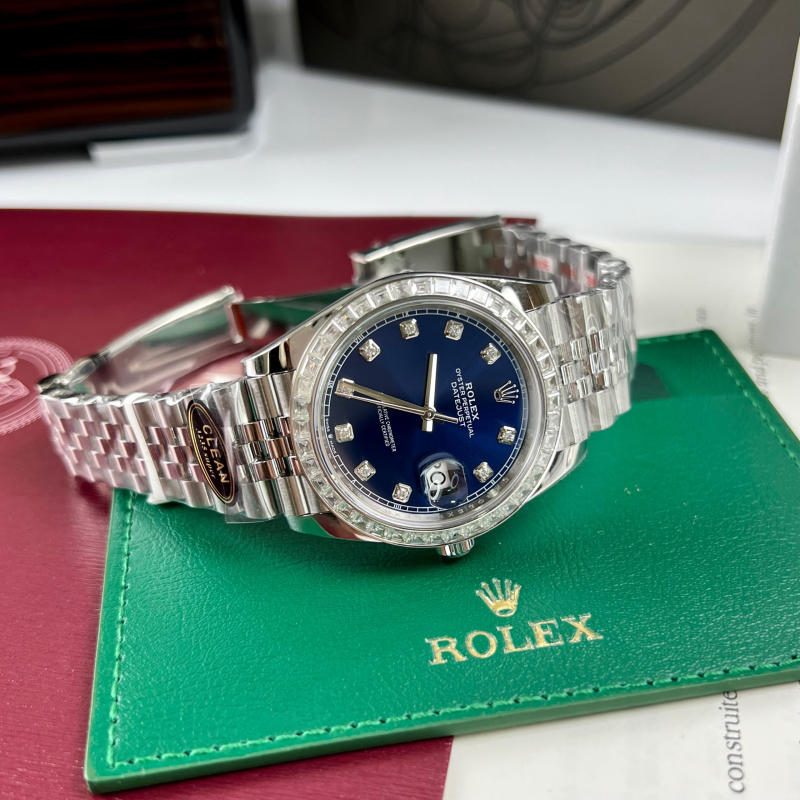 Đồng hồ Rolex DateJust Clean 41 New 2023 Blue Dial siêu cấp 1:1