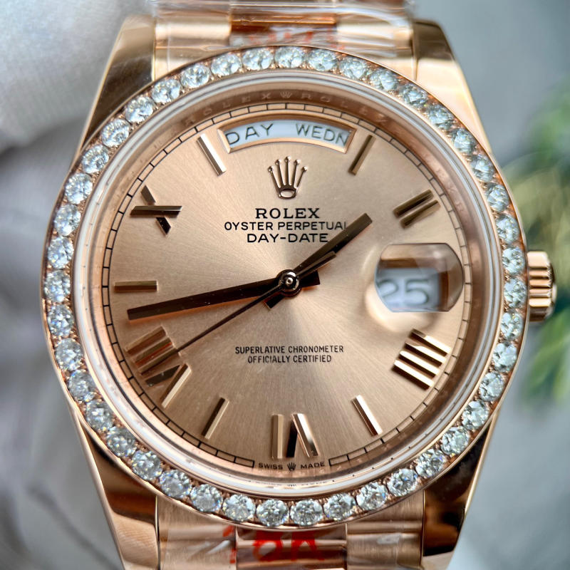 Đồng hồ RoLex Daydate 40mm  Bọc Vàng Vippp siêu cấp 1:1