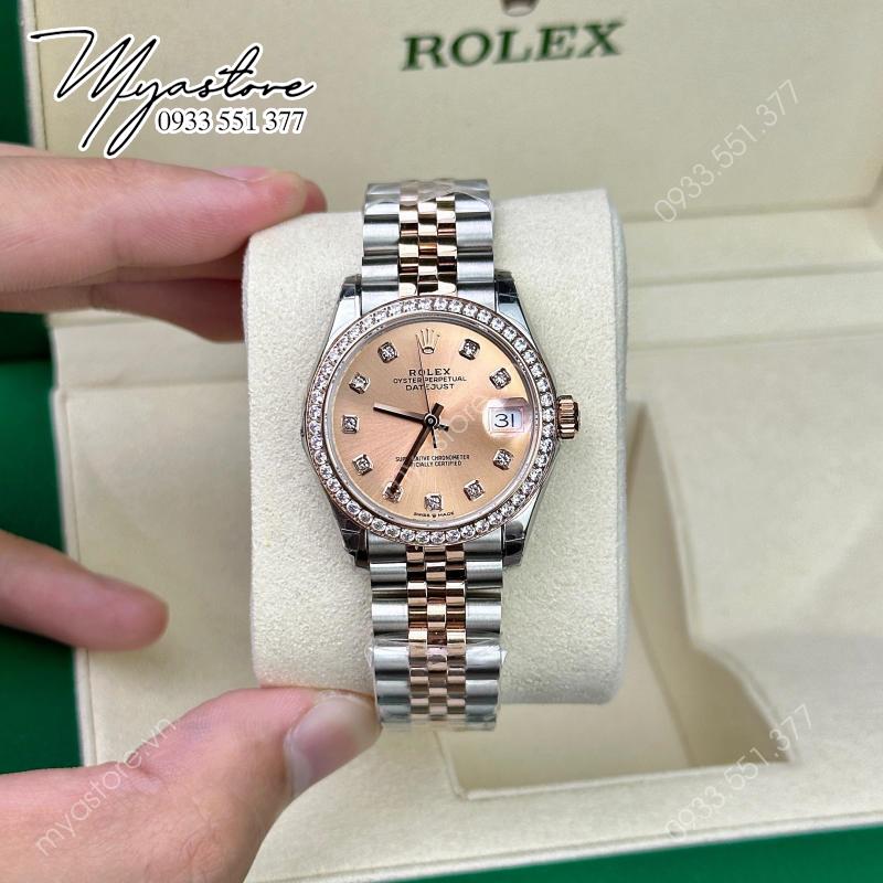 Đồng hồ RoLex EW 31mm hồng kim cương siêu cấp 1:1