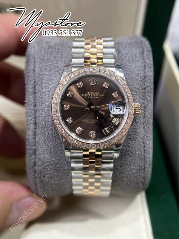 Đồng hồ RoLex EW 31mm vàng đồng kim cương siêu cấp 1:1