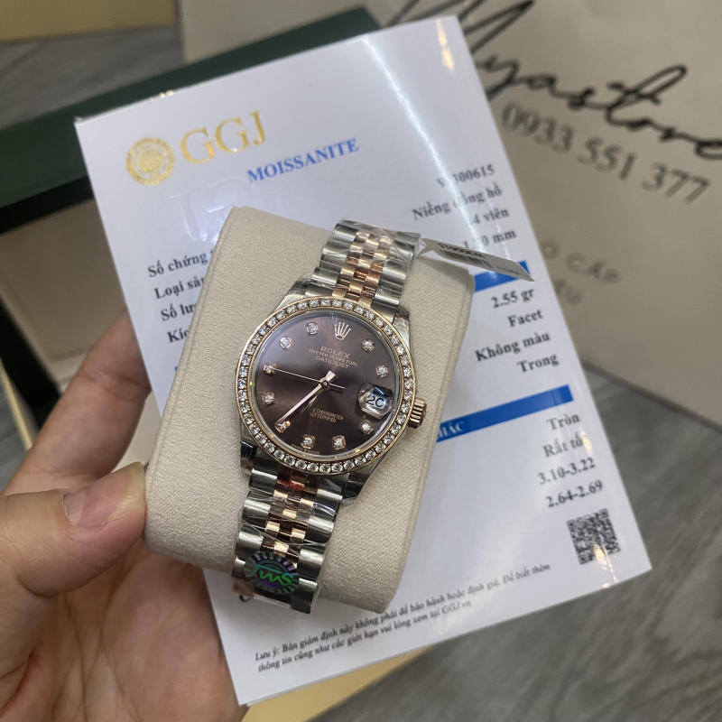 Đồng hồ Rolex Lady-Datejust Rosegold Diamonds siêu cấp về trả khách