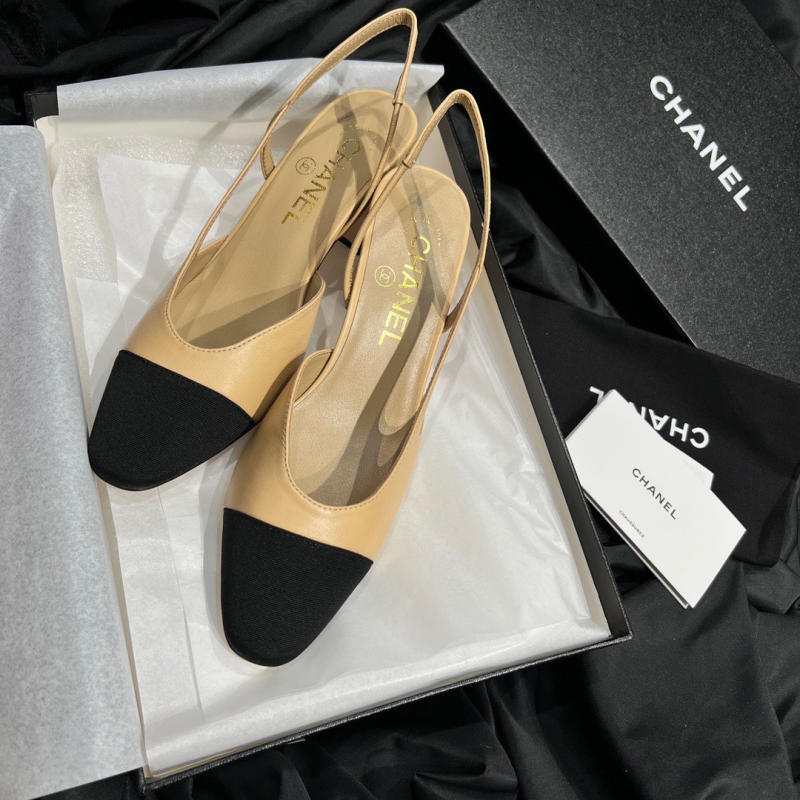 Giày cao gót Chanel Slingblack siêu cấp 1:1