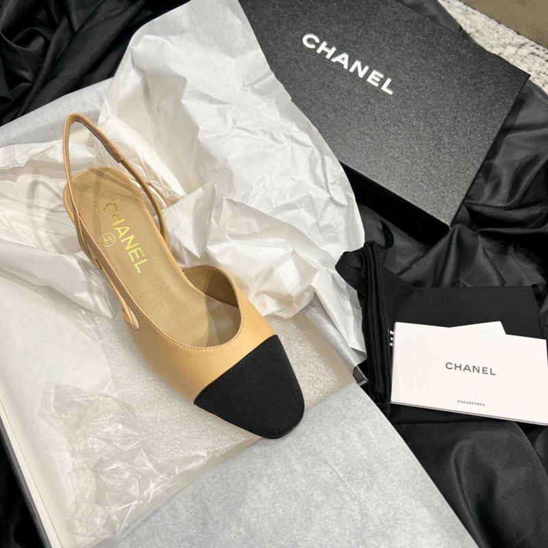 Giày cao gót Chanel Slingblack siêu cấp 1:1