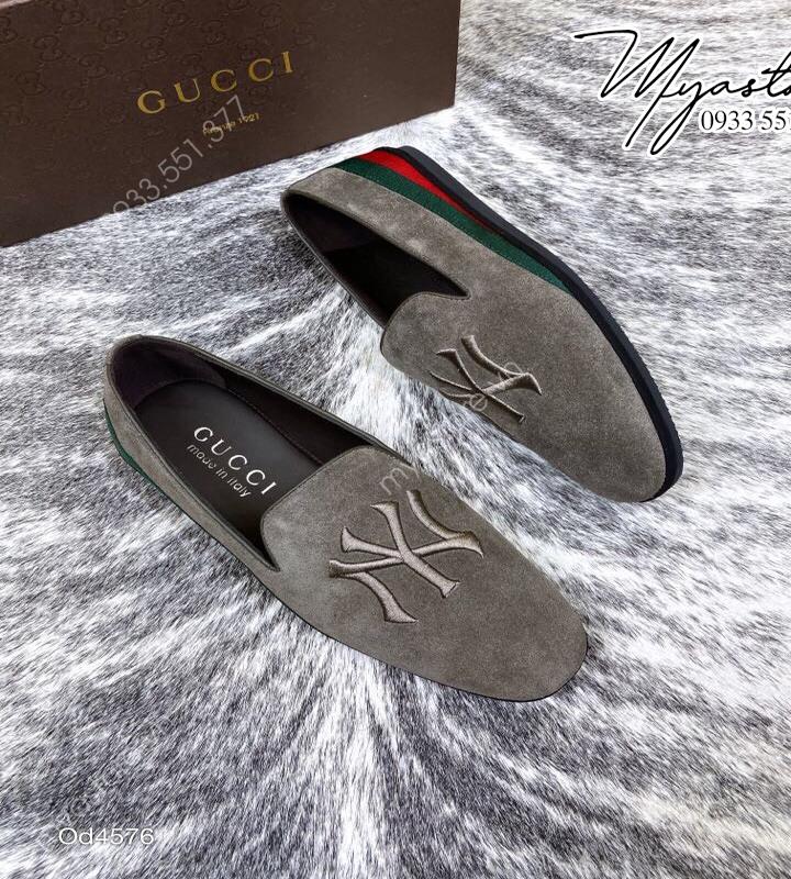 Giày Mọi da lộn nam Gucci hàng hiệu siêu cấp