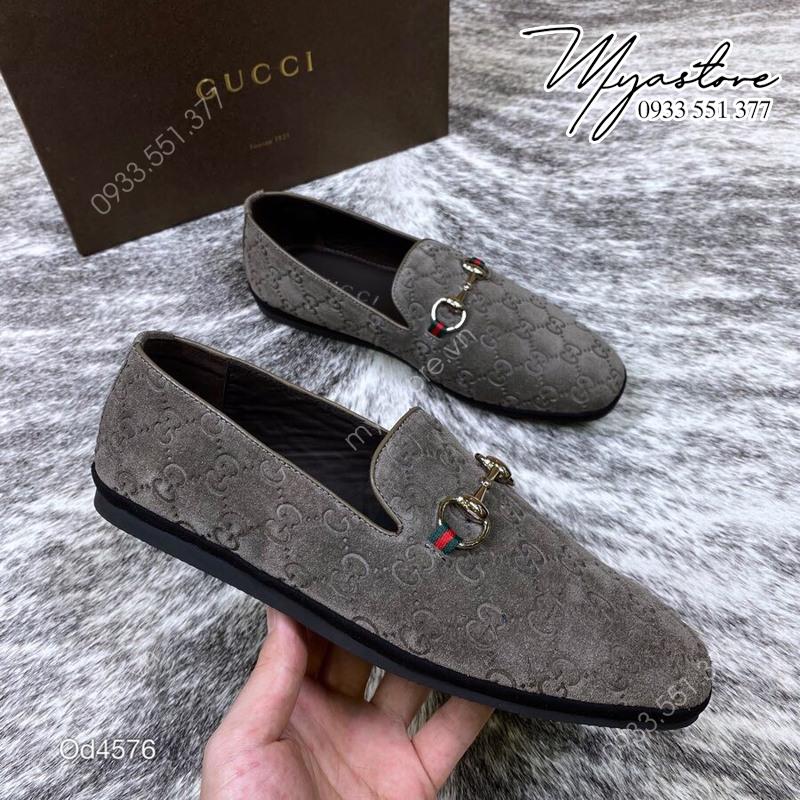 Giày Mọi da lộn nam Gucci hàng hiệu siêu cấp