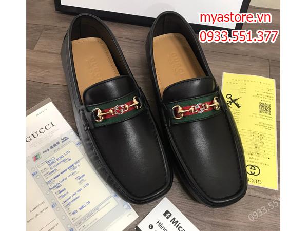 Giày mọi Gucci nam màu đen trả khách