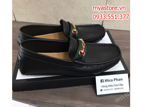 Giày mọi Gucci nam màu đen trả khách