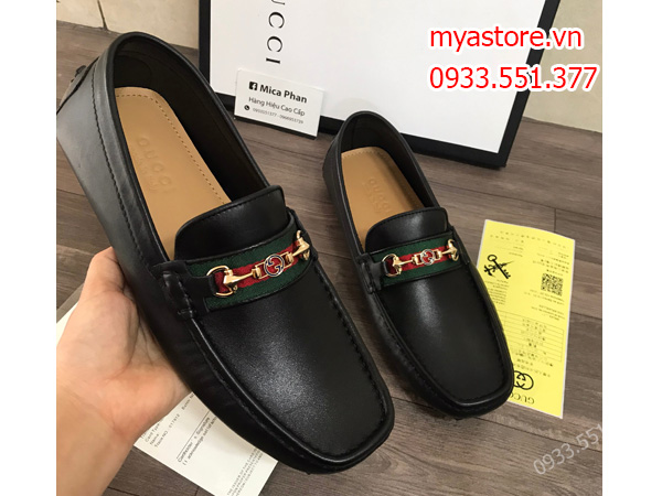 Giày mọi Gucci nam màu đen trả khách