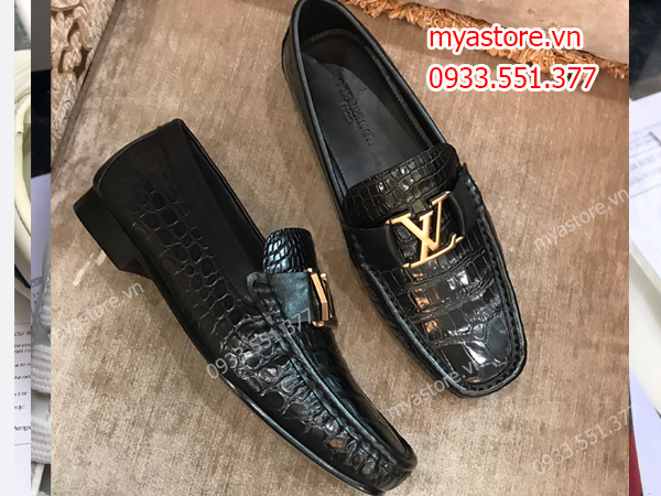 Giày mọi LV da cá sấu like auth