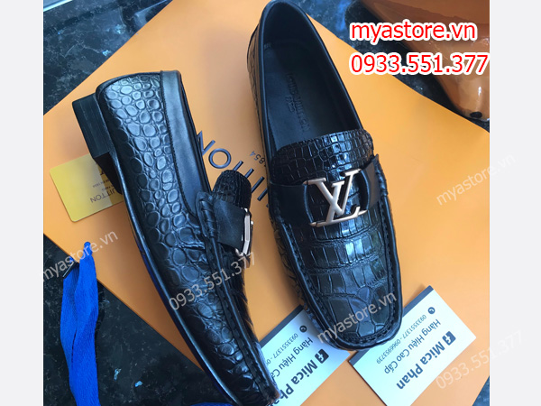 Giày mọi LV da cá sấu like auth