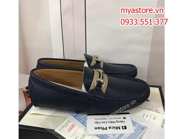 Giày mọi LV nam màu xanh lam có sẵn size 40