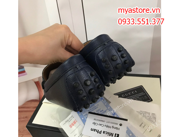 Giày mọi LV nam màu xanh lam có sẵn size 40