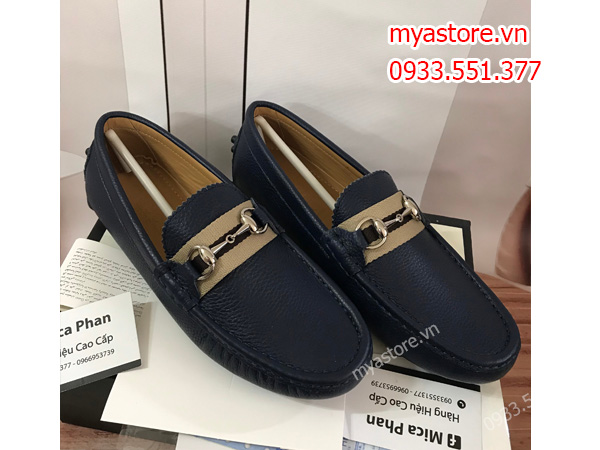 Giày mọi LV nam màu xanh lam có sẵn size 40