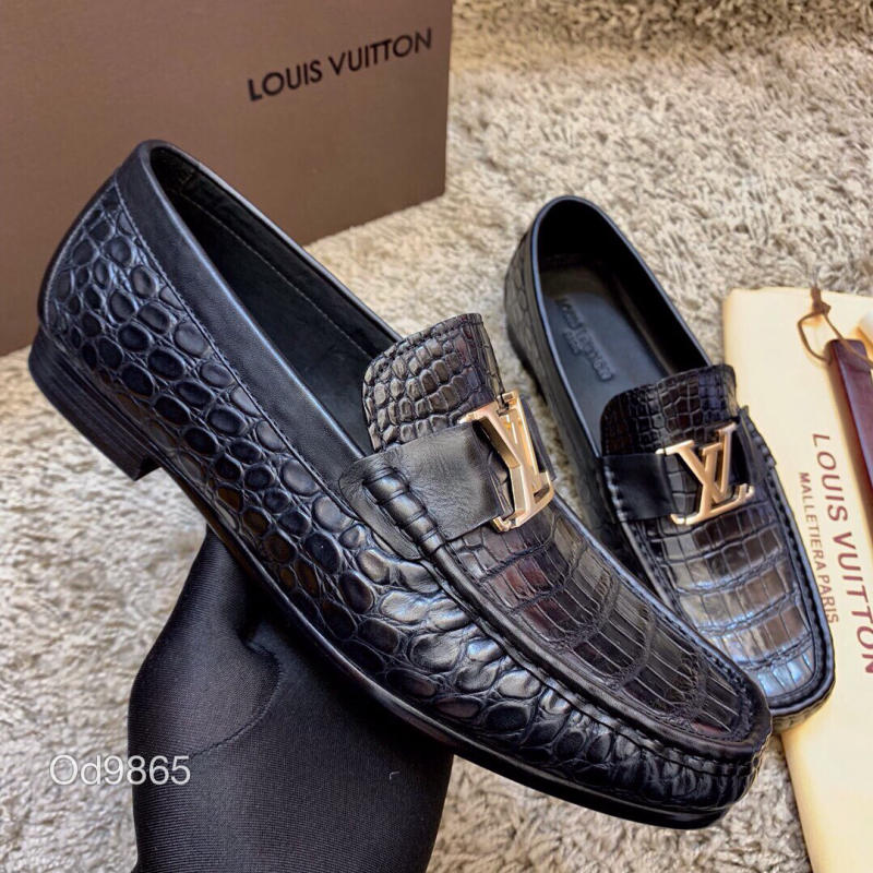 Giày mọi nam LV Louis Vuiton da cá sấu like auth