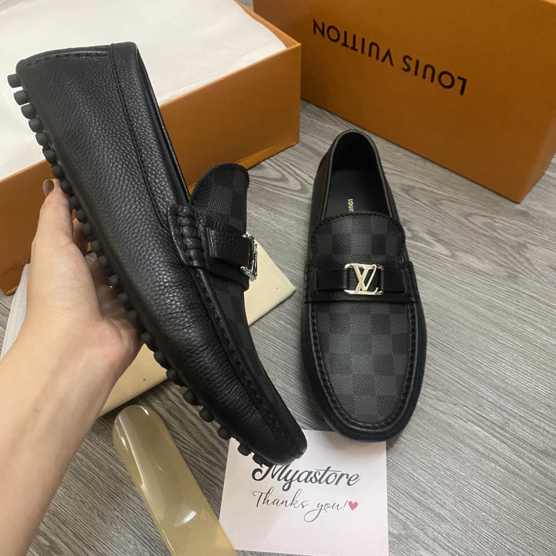 Giày nam công sở Louis Vuitton màu đen siêu cấp về trả khách