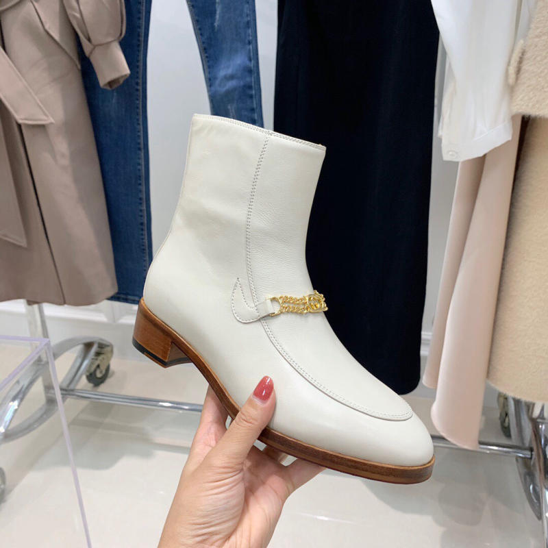 Giày nữ boot dây xích thu đông mới Gucci siêu cấp