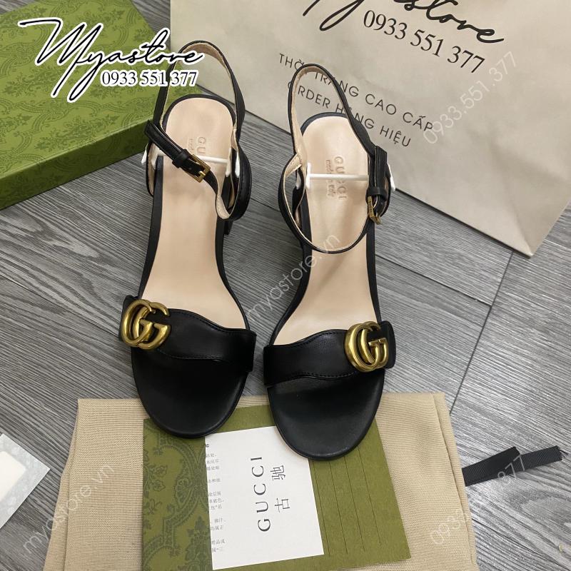 Giày sandal Gucci BUCKLE LEATHER HEEL siêu cấp về trả khách