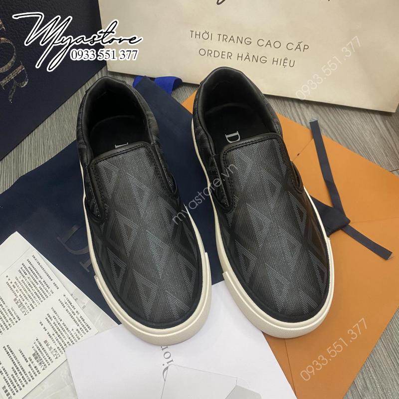 Giày slip on Dior nam họa tiết CD siêu cấp về trả khách