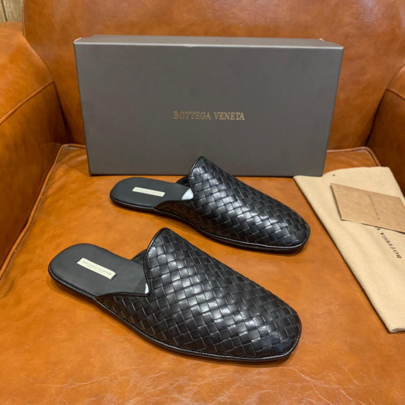 Giày sục nam BOTTEGA VENETA màu đen da nguyên bản siêu cấp 1:1 