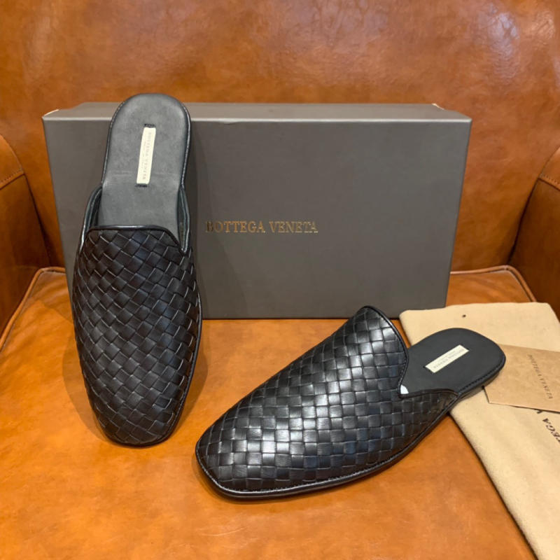 Giày sục nam BOTTEGA VENETA màu đen da nguyên bản siêu cấp 1:1 