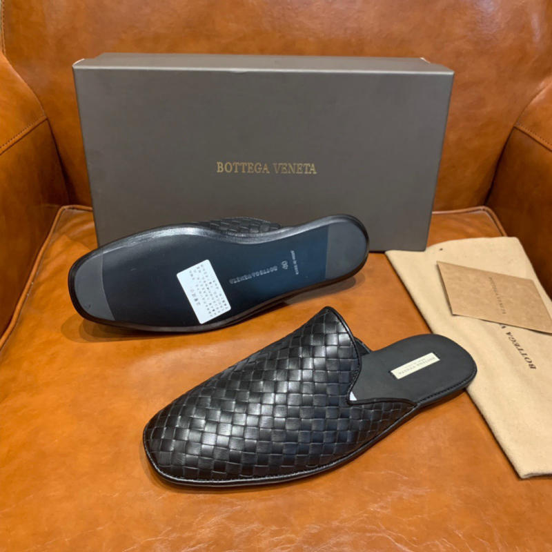 Giày sục nam BOTTEGA VENETA màu đen da nguyên bản siêu cấp 1:1 