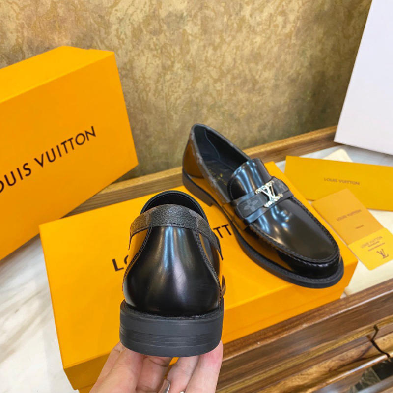 Giày tây công sở nam LV Louis Vuitton màu đen siêu cấp 1:1