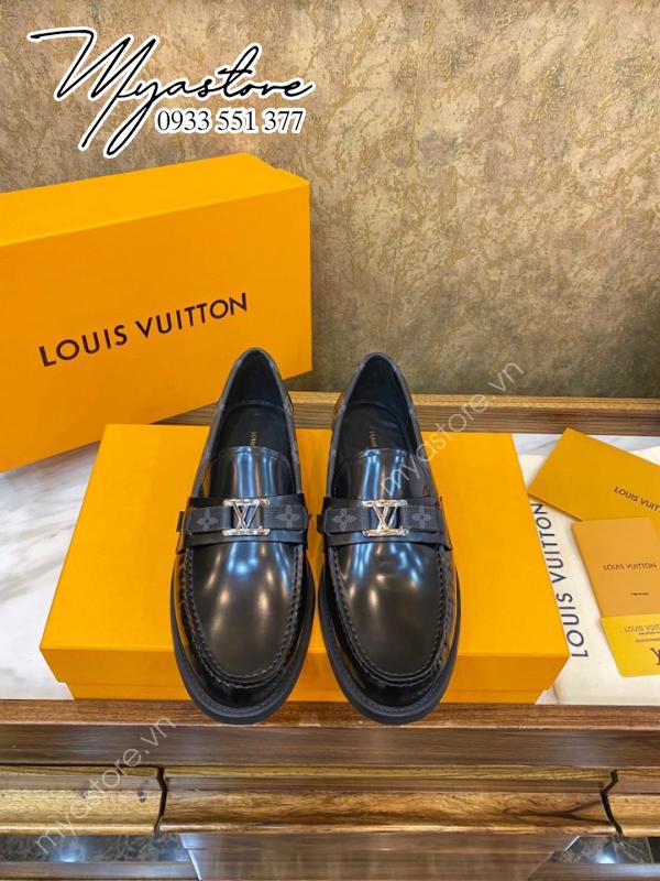 Giày tây công sở nam LV Louis Vuitton màu đen siêu cấp 1:1