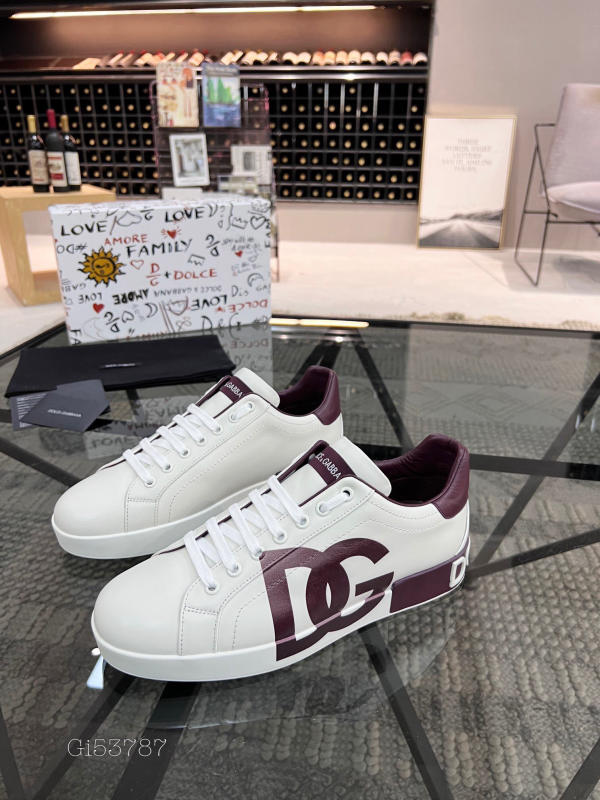 Giày thể thao nam D&G Dolce Gabbana Logo Print Portofino Sneakers siêu cấp 1:1 