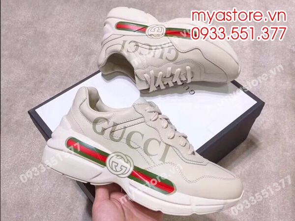 Giày thể thao Rhyton Gucci logo leather sneaker siêu cấp Size: 38/45