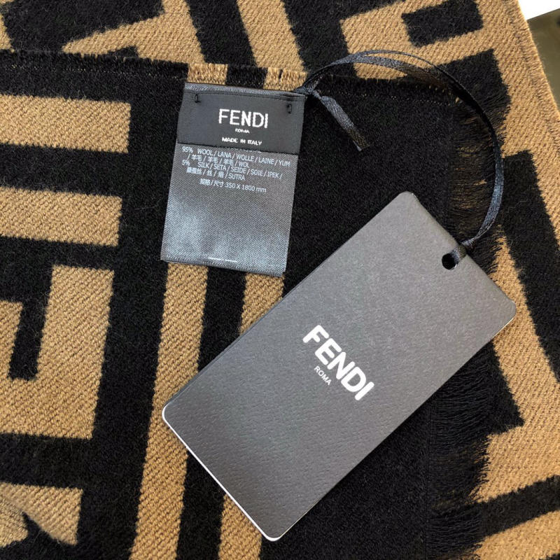 Khăn choàng cổ Fendi logo F cổ điển siêu cấp 1:1