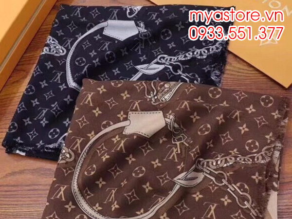 Khăn choàng cổ Louis Vuitton (LV) siêu cấp chất lụa Size 140x140cm