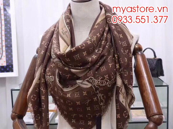 Khăn choàng cổ Louis Vuitton (LV) siêu cấp chất lụa Size 140x140cm