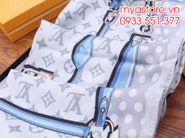 Khăn choàng cổ Louis Vuitton (LV) siêu cấp chất lụa Size 140x140cm