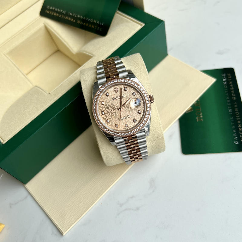  Rolex Datejust mặt vinh tính RoseGold