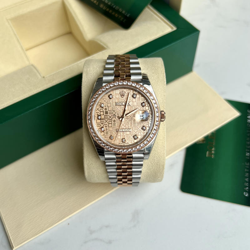  Rolex Datejust mặt vinh tính RoseGold