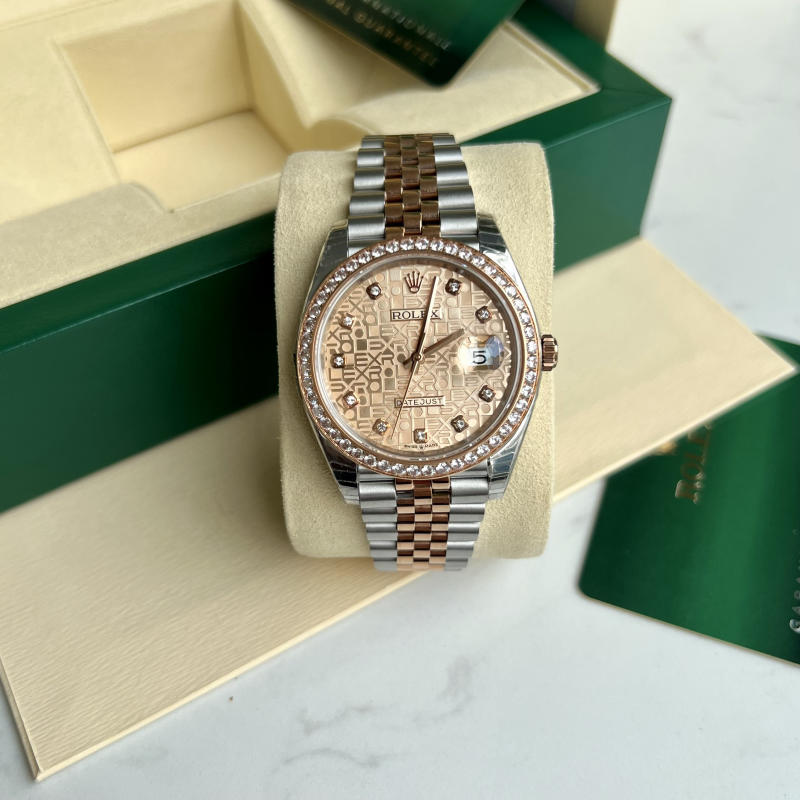  Rolex Datejust mặt vinh tính RoseGold